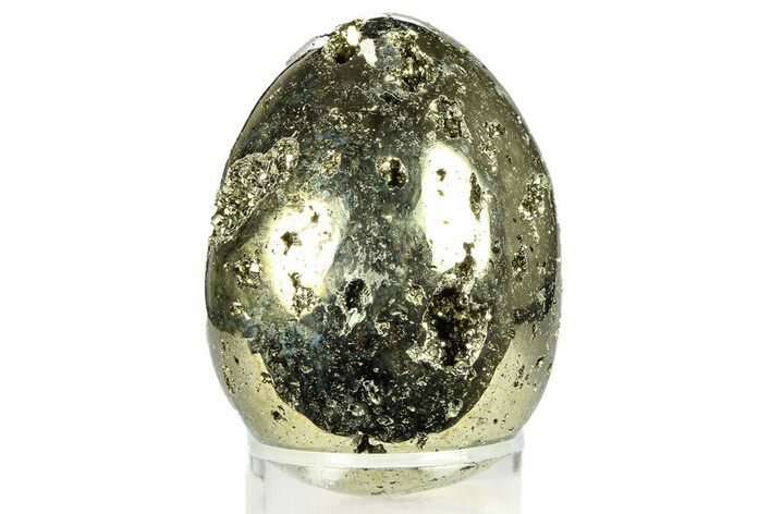 Polished Pyrite Egg - Peru #302371